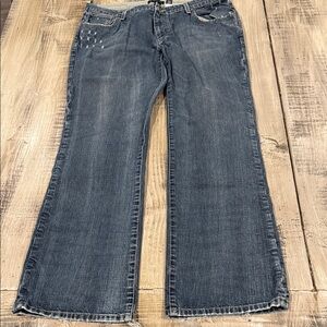 INC International Concepts Dark Blue Flare Jeans